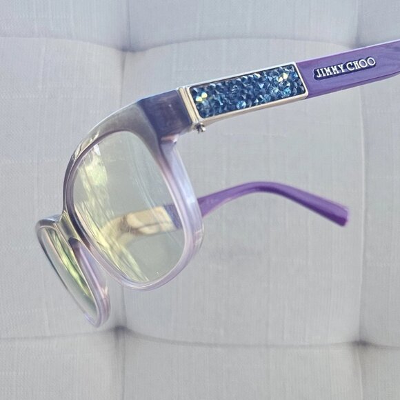 Jimmy Choo Women Eyeglasses Frame Plum JC110 F1A 135 53[]15 Eye Wear Made Italy - Picture 1 of 12